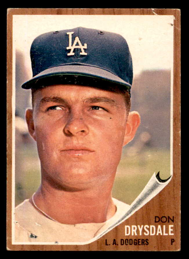 1962 Topps Baseball #340 Don Drysdale Dodgers VG 540480