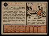 1962 Topps Baseball #010 Roberto Clemente Pirates VG 540482