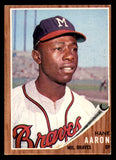 1962 Topps Baseball #320 Hank Aaron Braves VG-EX 540492