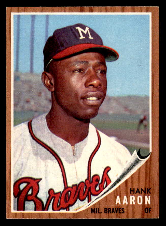 1962 Topps Baseball #320 Hank Aaron Braves EX 540493