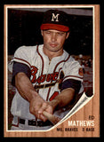 1962 Topps Baseball #030 Eddie Mathews Braves EX 540498