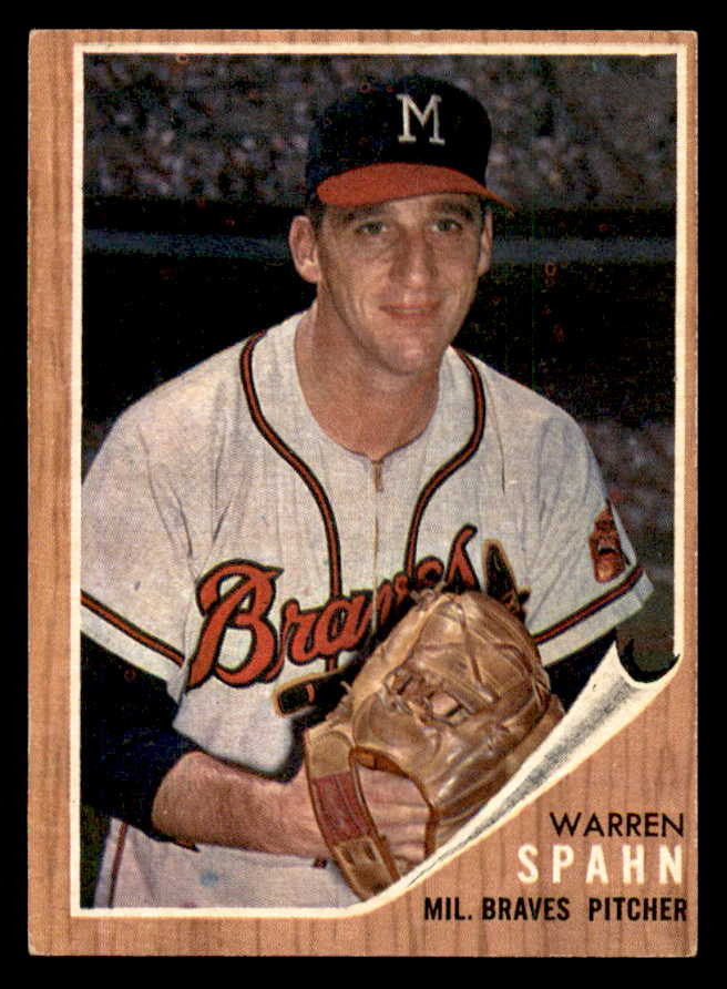 1962 Topps Baseball #100 Warren Spahn Braves EX 540512
