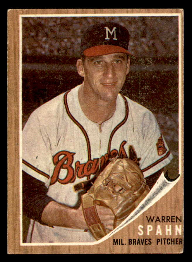 1962 Topps Baseball #100 Warren Spahn Braves VG-EX 540513