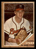 1962 Topps Baseball #100 Warren Spahn Braves VG-EX 540513