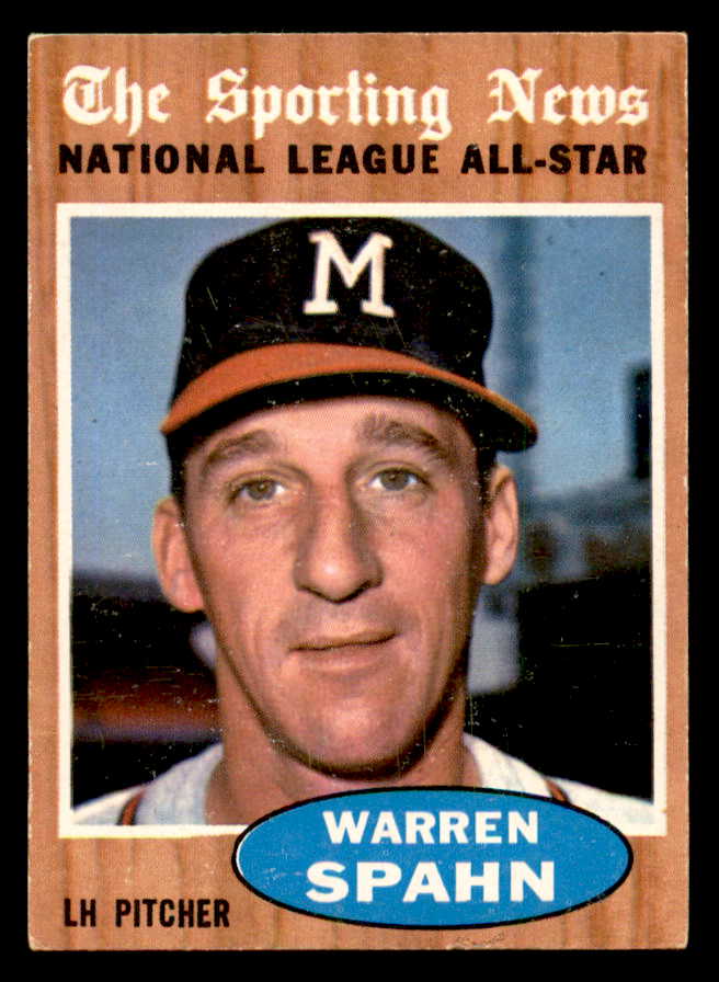 1962 Topps Baseball #399 Warren Spahn A.S. Braves VG-EX 540514