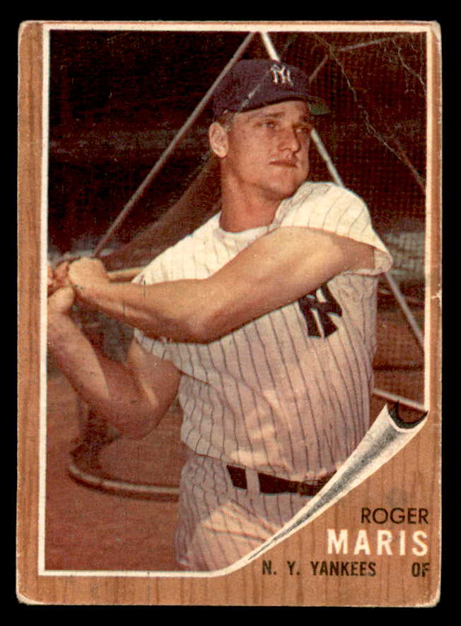 1962 Topps Baseball #001 Roger Maris Yankees GD-VG 540527
