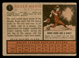 1962 Topps Baseball #001 Roger Maris Yankees GD-VG 540527
