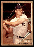1962 Topps Baseball #001 Roger Maris Yankees VG-EX 540528