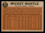 1962 Topps Baseball #318 Mickey Mantle IA Yankees VG-EX 540534
