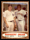 1962 Topps Baseball #018 Mickey Mantle Willie Mays VG-EX 540540