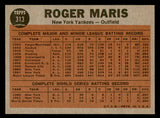 1962 Topps Baseball #313 Roger Maris IA Yankees VG-EX 540543
