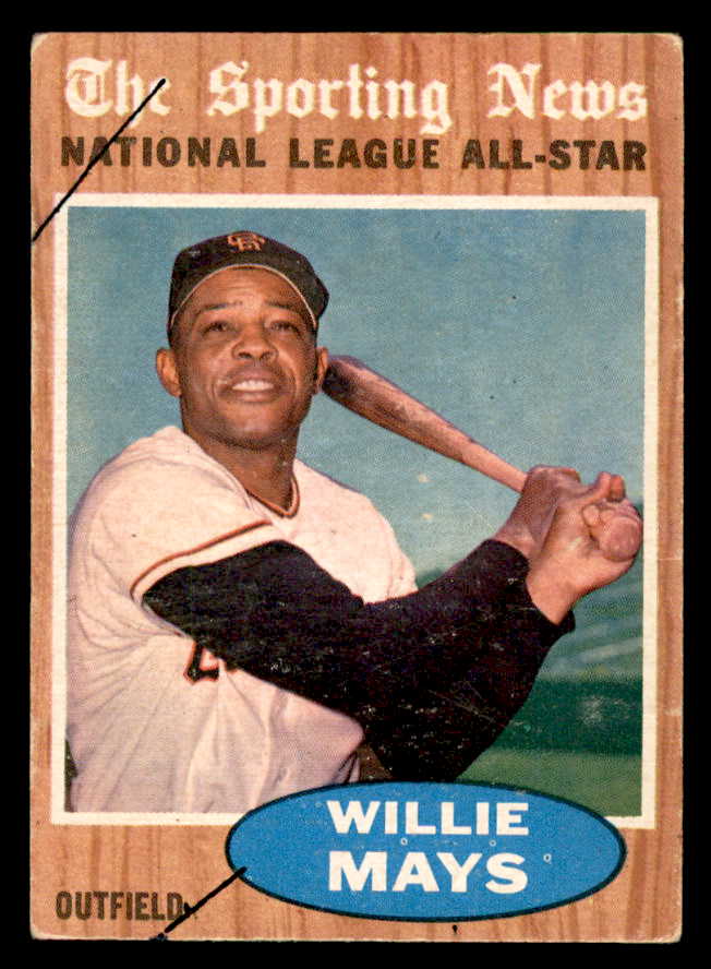 1962 Topps Baseball #395 Willie Mays A.S. Giants FR-GD 540544
