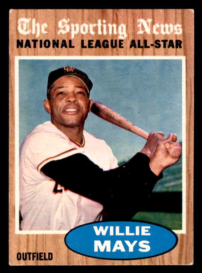 1962 Topps Baseball #395 Willie Mays A.S. Giants EX 540545
