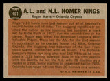 1962 Topps Baseball #401 Roger Maris Orlando Cepeda EX+/EX-MT 540547