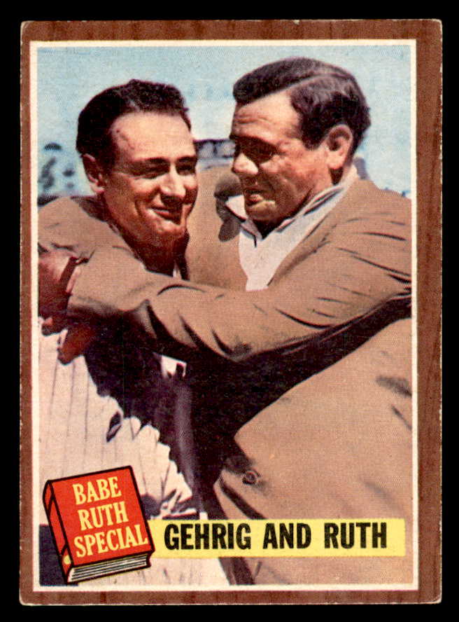1962 Topps Baseball #140 Babe Ruth Lou Gehrig EX 540552