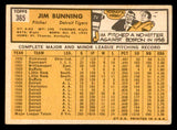 1963 Topps Baseball #365 Jim Bunning Tigers VG-EX 540555