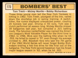 1963 Topps Baseball #173 Mickey Mantle Bobby Richardson EX+/EX-MT 540564