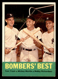 1963 Topps Baseball #173 Mickey Mantle Bobby Richardson EX 540565