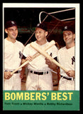 1963 Topps Baseball #173 Mickey Mantle Bobby Richardson EX 540566
