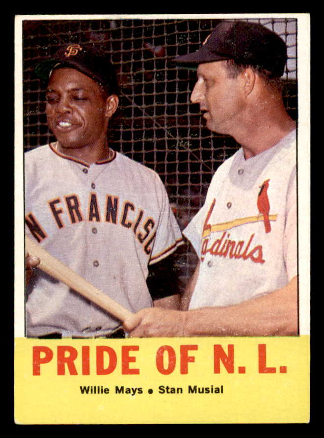 1963 Topps Baseball #138 Willie Mays Stan Musial EX+/EX-MT 540571