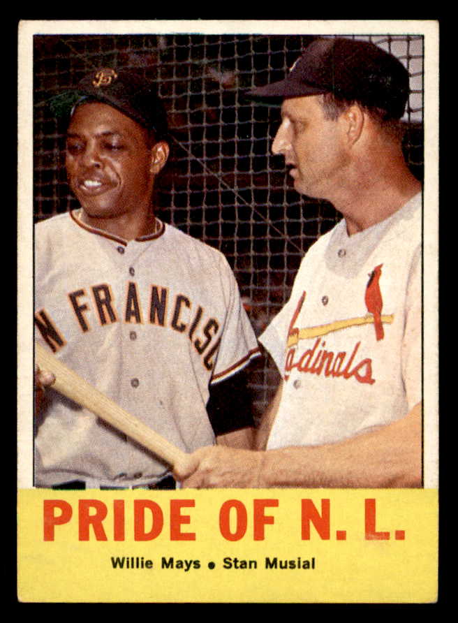 1963 Topps Baseball #138 Willie Mays Stan Musial EX+/EX-MT 540572