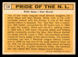 1963 Topps Baseball #138 Willie Mays Stan Musial EX+/EX-MT 540572