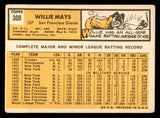1963 Topps Baseball #300 Willie Mays Giants VG 540575