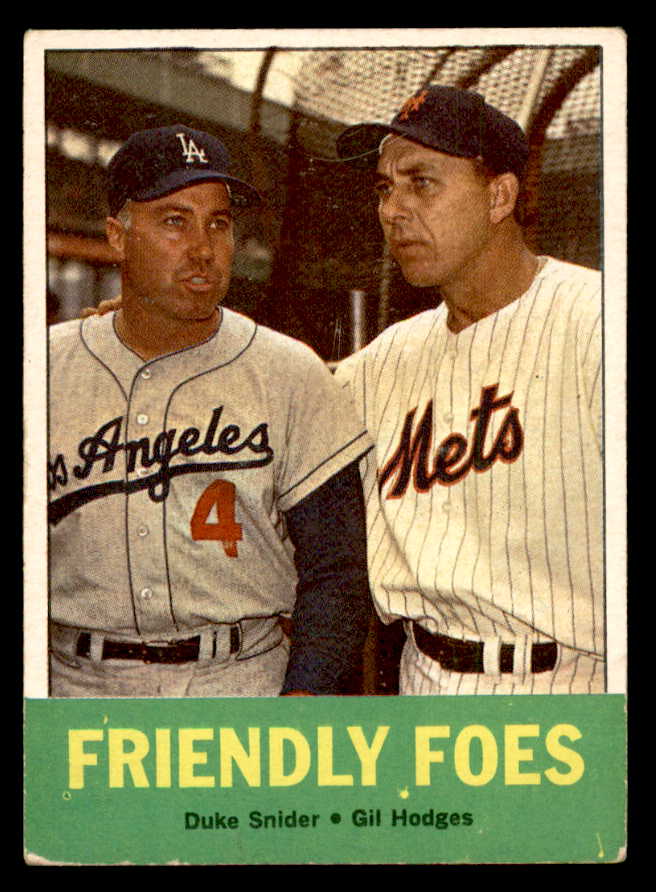 1963 Topps Baseball #068 Duke Snider Gil Hodges VG-EX 540579