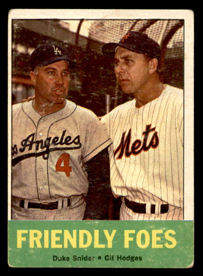 1963 Topps Baseball #068 Duke Snider Gil Hodges VG 540582
