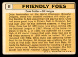 1963 Topps Baseball #068 Duke Snider Gil Hodges VG 540582