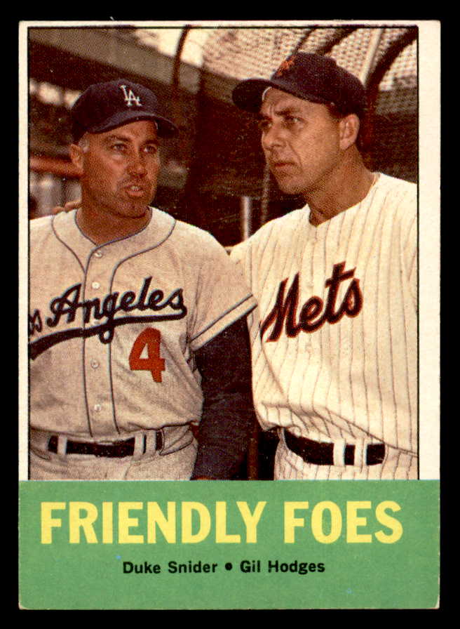 1963 Topps Baseball #068 Duke Snider Gil Hodges EX+/EX-MT 540583
