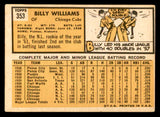 1963 Topps Baseball #353 Billy Williams Cubs GD-VG 540587