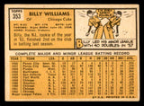 1963 Topps Baseball #353 Billy Williams Cubs VG-EX 540593
