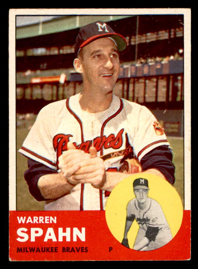1963 Topps Baseball #320 Warren Spahn Braves EX+/EX-MT 540599