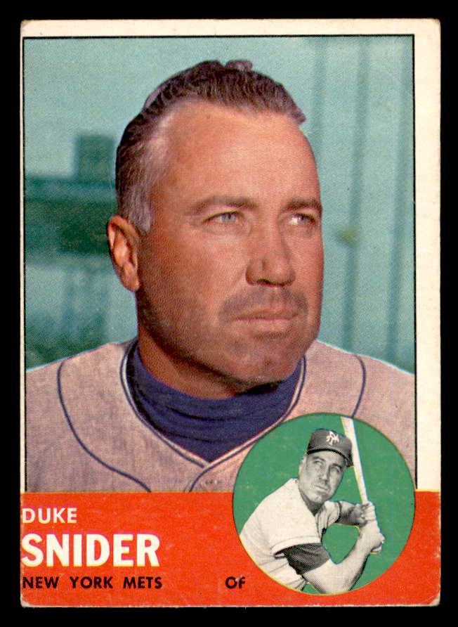 1963 Topps Baseball #550 Duke Snider Mets VG 540604