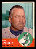 1963 Topps Baseball #550 Duke Snider Mets VG 540604