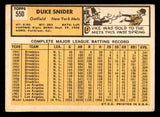 1963 Topps Baseball #550 Duke Snider Mets VG 540604