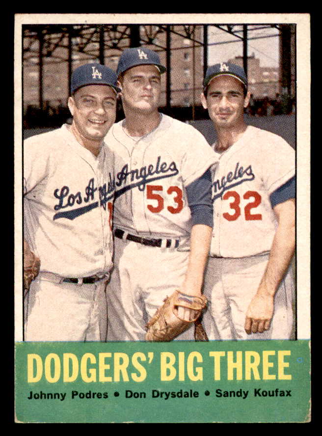 1963 Topps Baseball #412 Sandy Koufax Don Drysdale VG-EX 540606