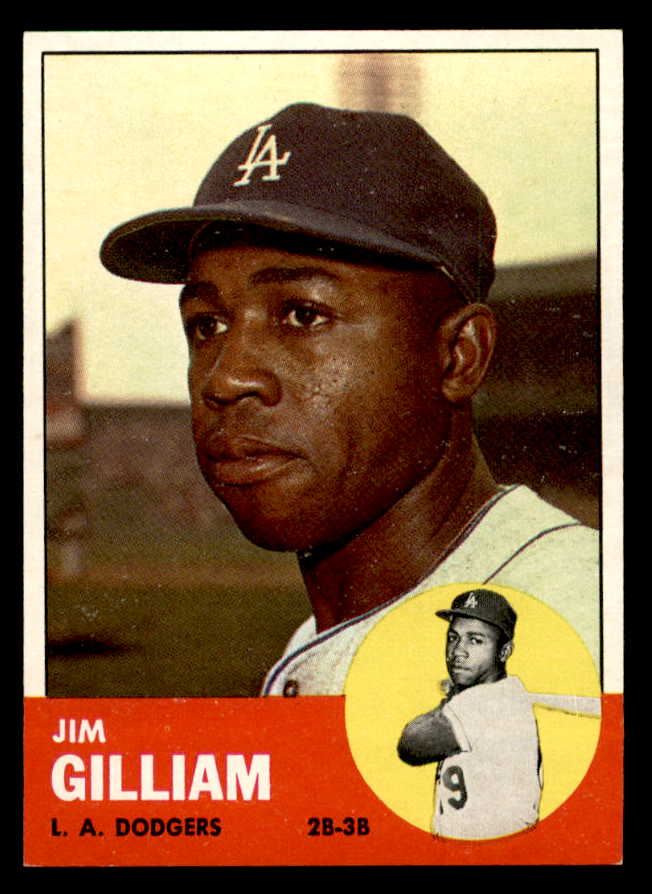 1963 Topps Baseball #080 Jim Gilliam Dodgers NR-MT 540626