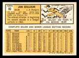 1963 Topps Baseball #080 Jim Gilliam Dodgers NR-MT 540626