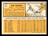 1963 Topps Baseball #415 Bob Gibson Cardinals VG-EX 540635