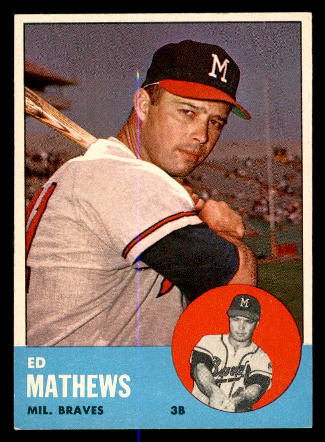 1963 Topps Baseball #275 Eddie Mathews Braves EX+/EX-MT 540656