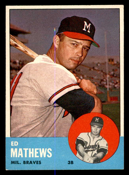1963 Topps Baseball #275 Eddie Mathews Braves EX+/EX-MT 540656