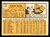1963 Topps Baseball #120 Roger Maris Yankees EX+/EX-MT 540658