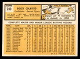 1963 Topps Baseball #240 Rocky Colavito Tigers EX+/EX-MT 540668