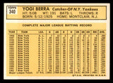 1963 Topps Baseball #340 Yogi Berra Yankees VG-EX 540673