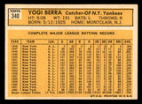 1963 Topps Baseball #340 Yogi Berra Yankees EX+/EX-MT 540674