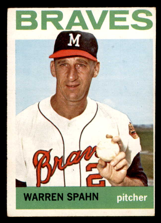 1964 Topps Baseball #400 Warren Spahn Braves EX 540692