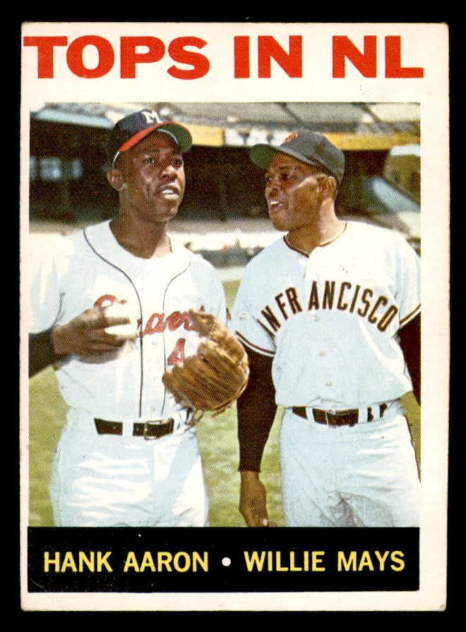 1964 Topps Baseball #423 Hank Aaron Willie Mays VG-EX 540701