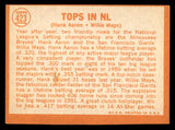 1964 Topps Baseball #423 Hank Aaron Willie Mays VG-EX 540701